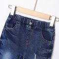 Kid Boy Casual Elasticized Cotton Ripped Denim Jeans DENIMBLUE image 3