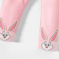 Looney Tunes Baby Girl Cartoon Graphic Fleece Lined Sweatpants Light Pink image 3