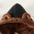 Baby Boy/Girl 3D Ears Hooded Thermal Fleece Lined Winter Coat Black image 3