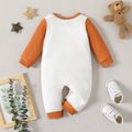 Baby Boy/Girl Animal Print Long-sleeve Jumpsuit Brown image 3
