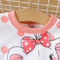 Baby Boy/Girl Elephant Print Polka Dot/Striped Long-sleeve Sweatshirt Pink image 4