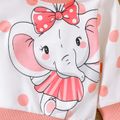 Baby Boy/Girl Elephant Print Polka Dot/Striped Long-sleeve Sweatshirt Pink image 5