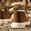Toddler / Kid Shoelaces Side Zipper Brown Knit Splicing Boots Brown image 5