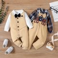 Baby Boy Long-sleeve Gentleman Party Outfits ColorBlock image 2