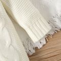 Baby Boy/Girl Solid Knitted Hooded Long-sleeve Button Jumpsuit OffWhite image 5