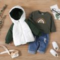 Baby Boy/Girl Long-sleeve Sweatshirt/ Winter Coat/ Ripped Jeans Dark Green image 2