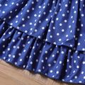 2pcs Kid Girl Figure Print Short-sleeve Tee and Polka dots Layered Skirt Set White image 5