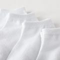 5-pairs Baby / Toddler / Kid Solid Socks White image 3