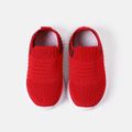 Toddler / Kid Striped Detail Breathable Socks Sneakers Red image 2