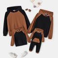 Family Matching Colorblock Long-sleeve Hoodies Color block image 1