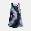 Family Matching Tie Dye Tank Dresses and Short-sleeve T-shirts Sets Multi-color image 3