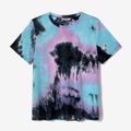 Family Matching Tie Dye Tank Dresses and Short-sleeve T-shirts Sets Multi-color image 5