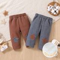 Baby Boy/Girl Star Detail Thickened Thermal Pants Brown image 2
