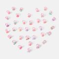 36Pcs Cartoon Decorative Rings with Jewelry Case for Girls (Pattern Random) Multi-color image 3