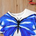 Kid Girl Butterfly Print Short-sleeve Tee Blue image 5