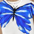 Kid Girl Butterfly Print Short-sleeve Tee Blue image 4