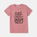 Mommy and Me Letter Print Short-sleeve Tee Colorful image 2