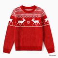 Christmas Family Matching Deer Graphic Long-sleeve Knitted Sweater Multi-color image 5