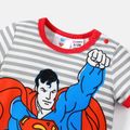 Justice League Baby Boy Graphic Print Striped Short-sleeve Jumpsuit Red image 4