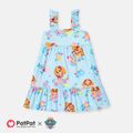 PAW Patrol Toddler Girl Floral Print Ruffled Cami Dress Light Blue image 1