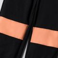 2pcs Kid Boy Letter Print Pullover Sweatshirt and Colorblock Elasticized Pants Set Brown image 5