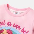 PAW Patrol Toddler Girl Mother's Day Letter Print Tie Knot Long-sleeve Tee Pink image 4