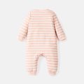 Tom and Jerry Baby Boy/Girl Long-sleeve Striped Graphic Spliced Naia™ Jumpsuit LightPink image 2