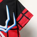 2pcs Kid Boy Spider Print Colorblock Short-sleeve Tee and Elasticized Shorts Set Red image 5