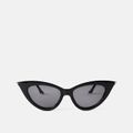 Kid Vintage Narrow Cat Eye Frame Decorative Glasses Black image 1