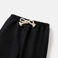 Baby Girl/Boy Cotton Solid Color Elasticized Pants Black image 2