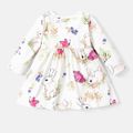Baby Girl Allover Rabbit Print Long-sleeve Naia Dress Colorful image 2