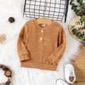 Baby Boy/Girl Long-sleeve Heathered Pullover Brown image 2