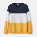 Family Matching Long-sleeve Colorblock Pullover Sweatshirts MultiColour image 2