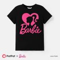 Barbie Mommy and Me Cotton Short-sleeve Heart & Letter Print Short-sleeve T-shirts Black image 4