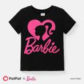 Barbie Mommy and Me Cotton Short-sleeve Heart & Letter Print Short-sleeve T-shirts Black image 5