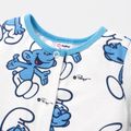 The Smurfs Baby Boy/Girl Short-sleeve Solid Waffle or Allover Print Naia™ Romper BLUEWHITE image 2