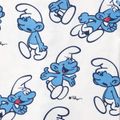 The Smurfs Baby Boy/Girl Short-sleeve Solid Waffle or Allover Print Naia™ Romper BLUEWHITE image 4