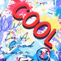 2Pcs Kid Boy Letter Graffiti Print Short-sleeve Tee and Shorts Set Multi-color image 3