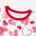 Valentine's Day Mommy and Me Allover Red Heart Print Long-sleeve Sweatshirts Red image 3