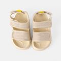 Toddler / Kid Soft Sole Open Toe Dual Velcro Sandals Beige image 1