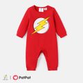 Justice League Baby Boy/Girl Cotton Long-sleeve Graphic Jumpsuit Red-2 image 1
