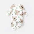 Baby Boy/Girl Cotton Long-sleeve Allover Koala Print Jumpsuit White image 1