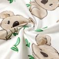 Baby Boy/Girl Cotton Long-sleeve Allover Koala Print Jumpsuit White image 3