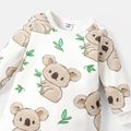 Baby Boy/Girl Cotton Long-sleeve Allover Koala Print Jumpsuit White image 5