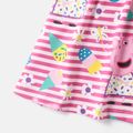 Peppa Pig Toddler Girl Mother's Day Stripe/Heart Print Short-sleeve Dress Multi-color image 2