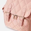 Quilted Diaper Bag Backpack Multifunction Waterproof Travel Back Pack Nappy Changing Bags Mom Bag Pink image 5