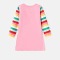 Peppa Pig Toddler Girl Striped Long-sleeve Cotton Dress Pink image 3