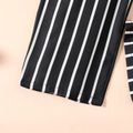 Kid Girl Stripe Flounce Slip Jumpsuits Black image 5