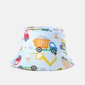 Toddler / Kid Transportation Pattern Bucket Hat Light Blue image 1