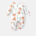 Naia™ Baby Boy/Girl Allover Deer Print Long-sleeve Jumpsuit Color block image 2